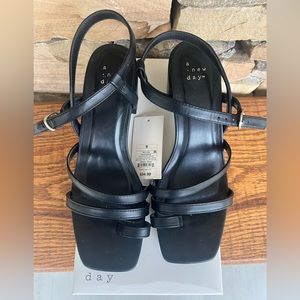 A New Day from Target women’s size 9 black strappy wedge heel